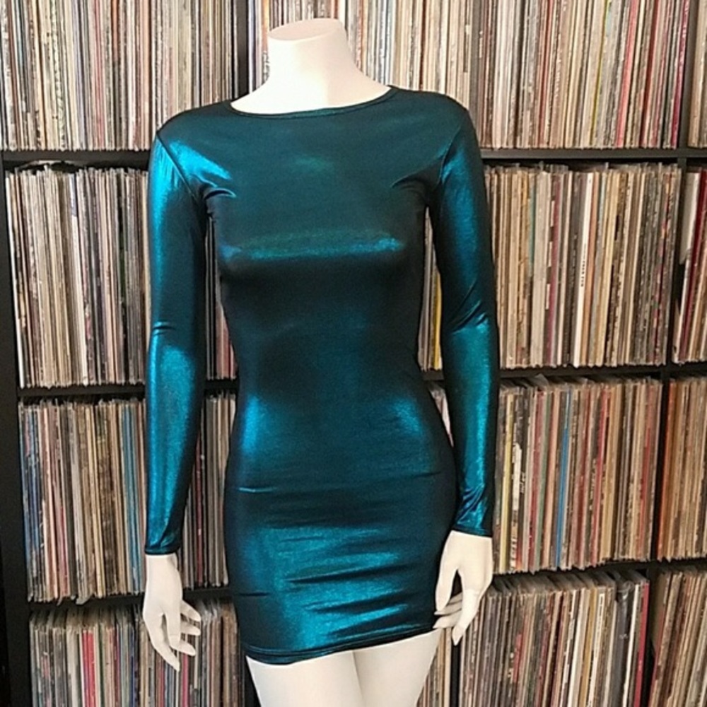ISO!!! American Apparel shiny teal dress!